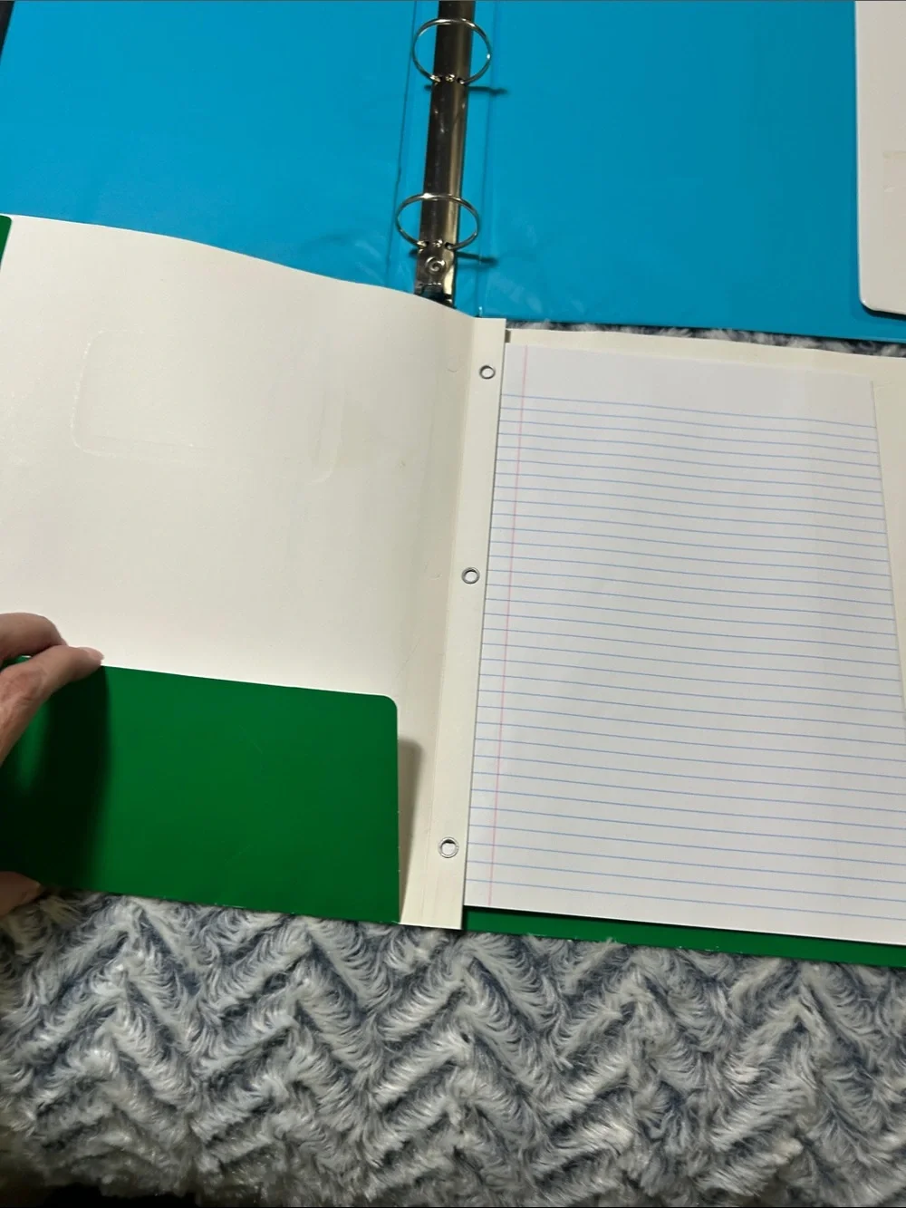Assorted Color 1”- 2” 3 Ring Binders 100 Clear Sheet Protectors and Notebooks
